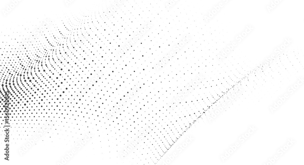 Wall mural smooth mesh wave dot pattern for modern website hero banner background