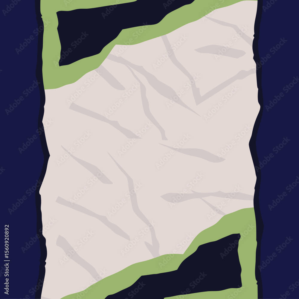 Poster abstract composition with a textured backdrop featuring color palette and bold shapes