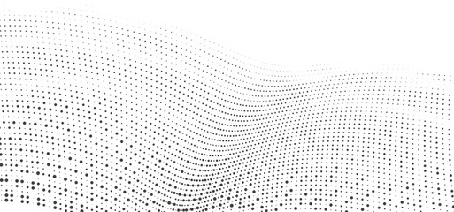 Minimal Abstract Mesh Dot Wave Pattern for Website Hero Section Banner Background