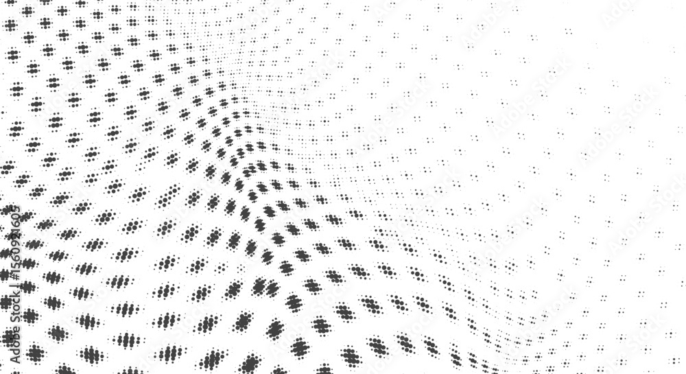 Wall mural abstract dot wave mesh flow for modern website hero banner or landing page