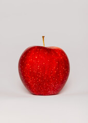 red apple on white background