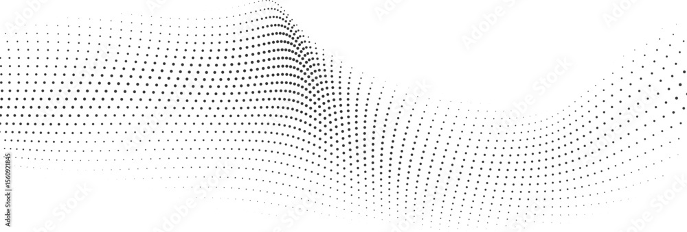 Wall mural minimal abstract dot mesh wave pattern for website hero section or banner