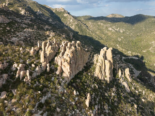 Mount Lemmon Scenic Byway in Tucson at Golden Hour Drone Photography