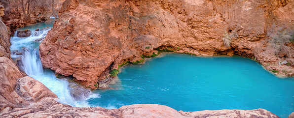 Havasu Creek below Beaver Falls, Havasupai Indian Reservation, Arizona