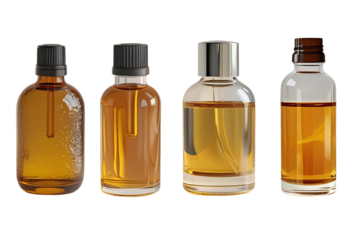 ひとそろいの瓶に入ったアロマオイル