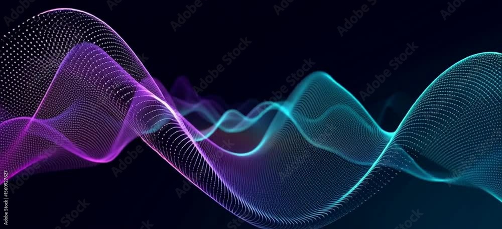 Poster abstract background with digital wave and data technology elements for banner, poster, or presentati