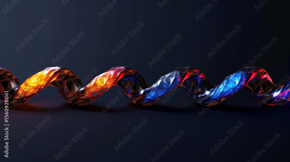 Poster abstract data wave made from light particles and glowing colors, creating mesmerizing visual effect