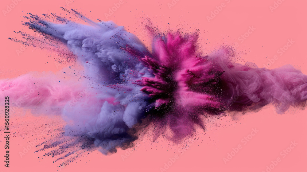 Aufkleber abstract pastel dust particles swirling in soft flow, creating vibrant explosion of color and textur