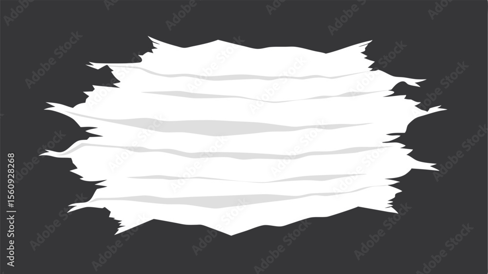 Poster abstract torn paper design with transparency suitable for various creative projects