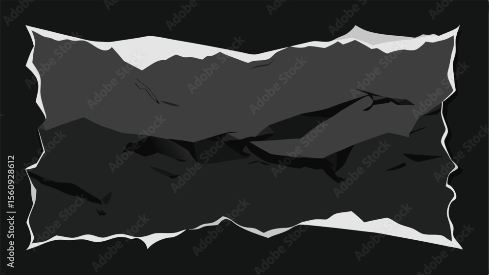 Aufkleber abstract torn paper effect design with grayscale tones and transparency
