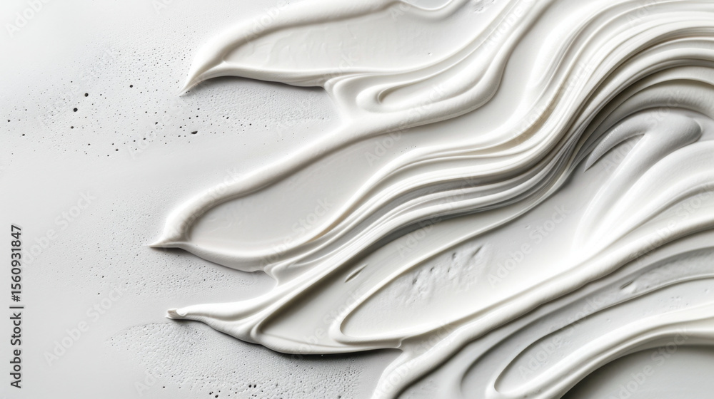 Poster smooth white cream texture with flowing patterns and subtle gradients, creating calming and minimali