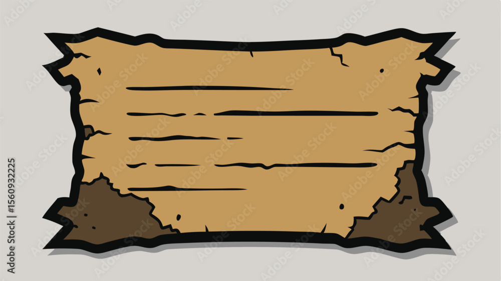 Poster cartoonish distressed parchment paper vector with transparency for various design projects