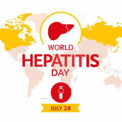 Creative World Hepatitis Day Poster Vector Illustration | Awareness Campaign Design for Liver Health and Global Prevention	