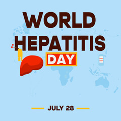 Creative World Hepatitis Day Poster Vector Illustration | Awareness Campaign Design for Liver Health and Global Prevention	