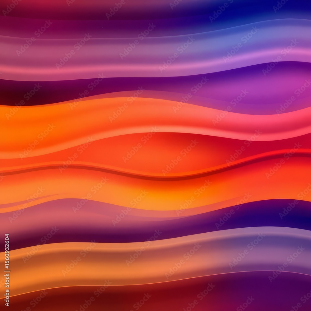 Aufkleber abstract flowing waves: vibrant, dynamic waves of color create a mesmerizing abstract artwork, perfe