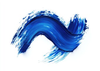 Swirling blue paint stroke on white background.  Possible use design