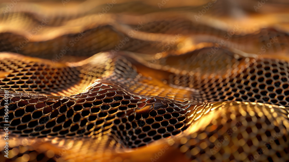 wavy mesh net forming surface with soft gradient in warm tones, creating visually captivating textur