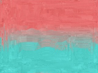 Abstract textured background with a gradient of coral and turquoise, perfect for summery and beach-themed designs.