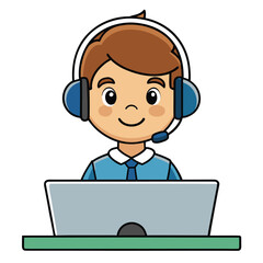 Friendly Customer Support Agent Providing Excellent Service and Help