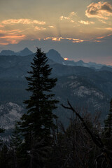 Beautiful sunset view from Minaret Vista in Mammoth Lakes, California