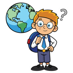 Curious Boy Exploring the World A Global Education Adventure