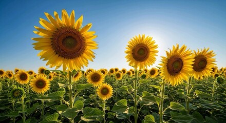 Obraz premium Golden Sunflower Field