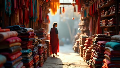 Vibrant Textile Market in Southeast Asia