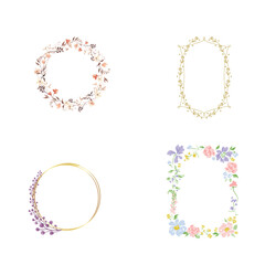 A collection of charming floral frames, perfect for adding a touch of elegance to any project.