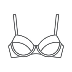 Simple line art illustration of a comfortable everyday bra with adjustable straps