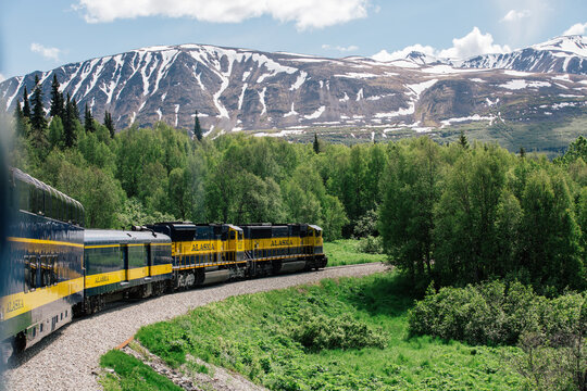 train in the mountains
