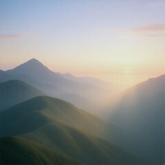 Fototapeta premium sunrise in the mountains