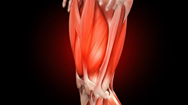 Detailed illustration of leg muscles anatomical diagram of quadriceps
