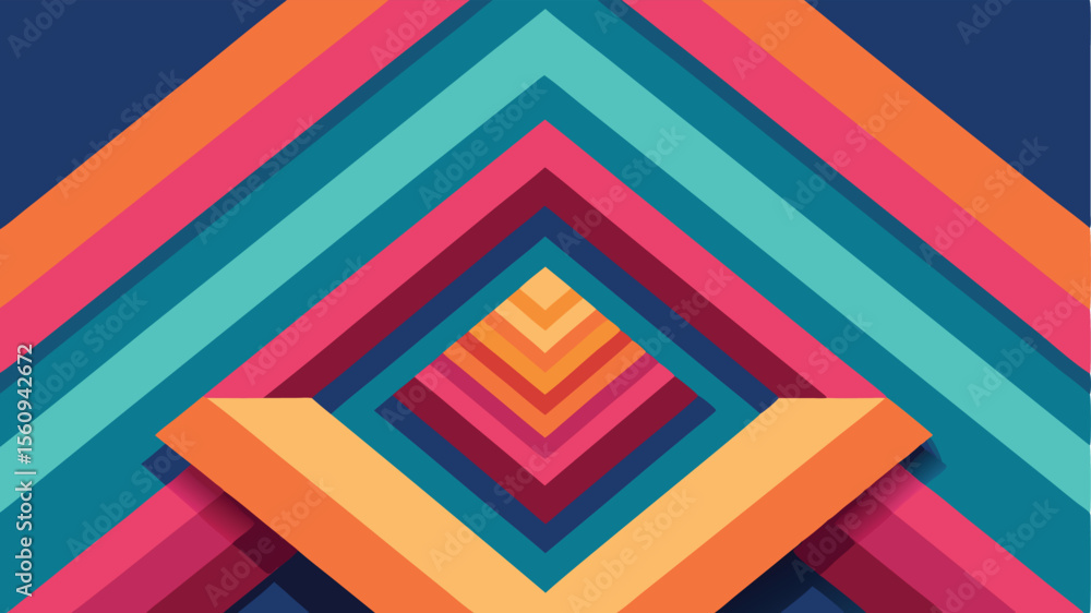 Poster abstract geometric colorful stripes transparency for design projects and backgrounds