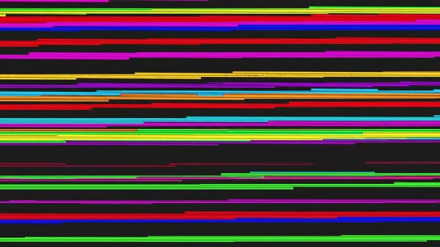 Stripes of Color: A vibrant composition featuring evenly spaced horizontal lines in a spectrum of colors on a dark, creating a mesmerizing visual texture.