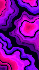 Vibrant purple and pink topographic lines creating abstract landscape