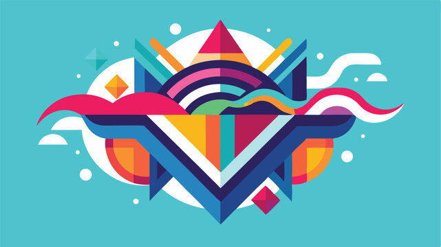 Abstract geometric composition in vibrant colors suitable for modern design projects