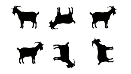 "Wool & Shadows: Sheep Silhouettes Captured in Bold Black Vector Art"
