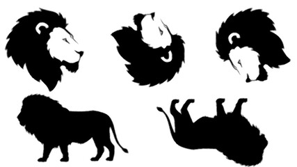 Roaring Silhouettes: The Majesty of Lions Captured in Black and White 