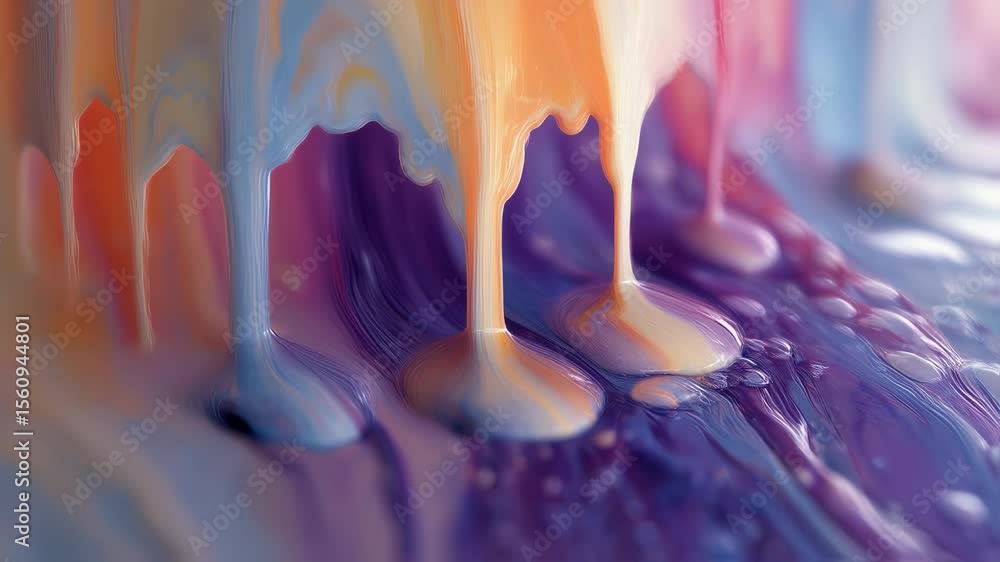 Poster melting colors the colors in the visual start to slowly melt and into one another, creating a vibran