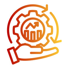 Corporate Operations Dashboard from the Business Automation icon collection (Outline Gradient style)
