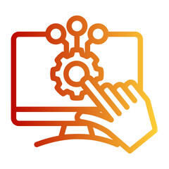 Interactive Control Panel from the Business Automation icon collection (Outline Gradient style)