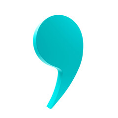 Comma symbol. Icon on white background 