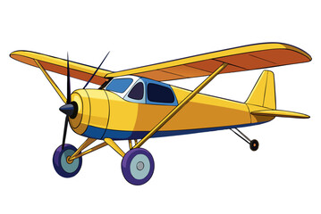 Isolated white background showcases vintage military aircraft, an old propeller plane or biplane, evoking retro aviation and flight