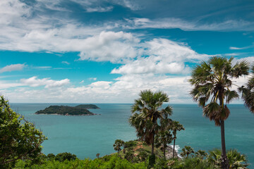 Vacation in Thailand. Sea, beach, tropical fruits and drinks