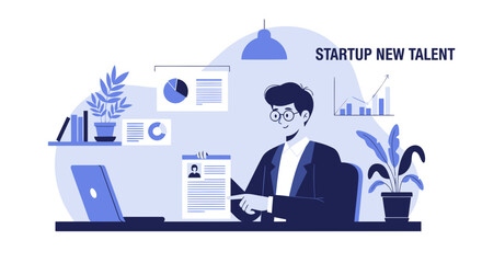 Attracting Top Talent Recruitment Process For Business Growth In Modern Office