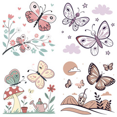 High-Quality Butterfliess Illustrations in Various Styles – SVG Bundle