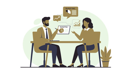 Collaborative Budgeting Review Meeting Presentation Analysis And Financial Planning