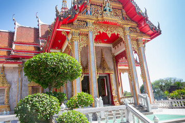 Big buddha templу, monk, Ganesh. Thailand, Phuket. High resolution photo.