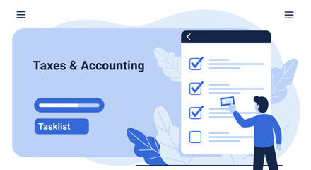 Organized Financial Task List Management For Business Taxation And Accounting System