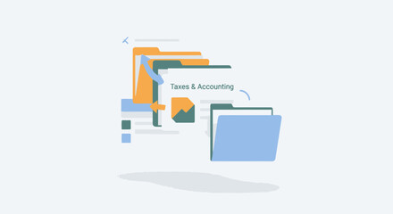 Managing Finances Organizing Business Financial Records With Folders System